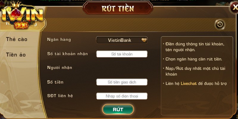 Rút tiền Iwin giúp thành viên tiết kiệm time 1 cách tối đa